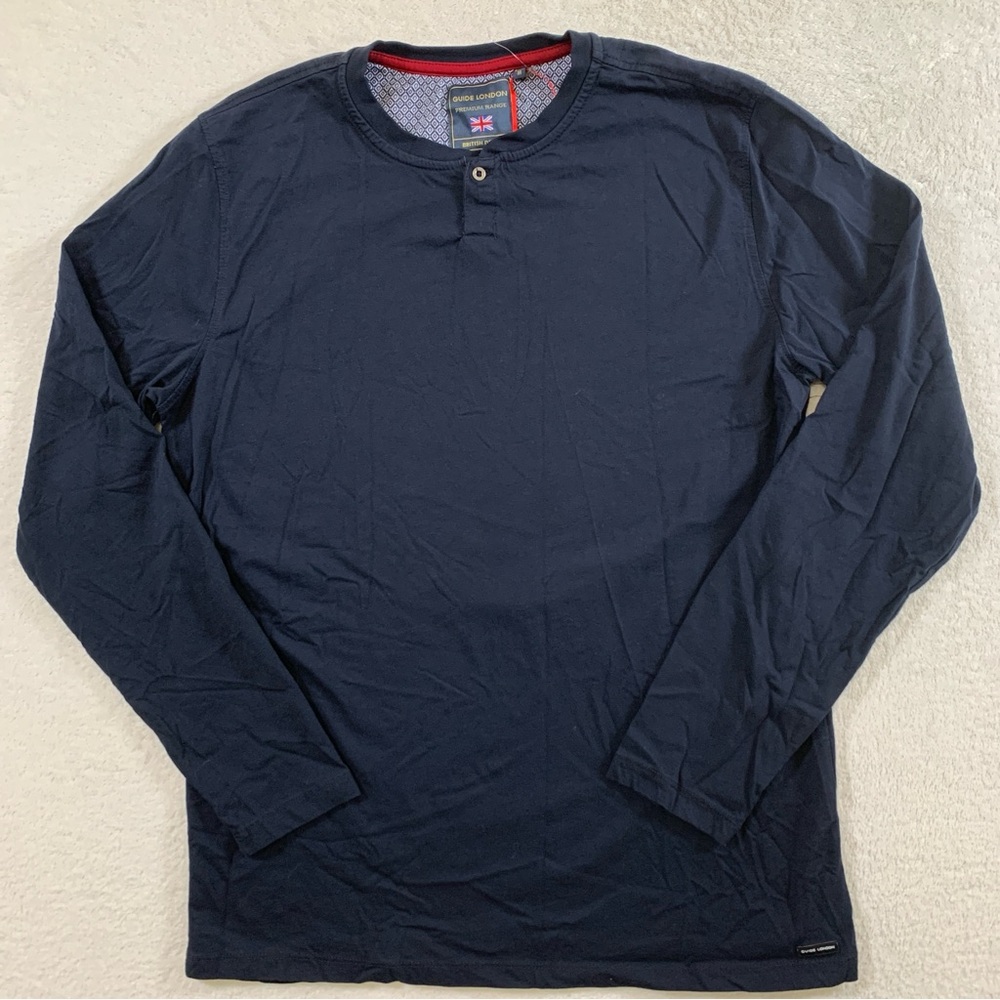 New Guide London Men’s‎ M Premium Range British Design Long Sleeve Henley Shirt